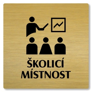 Školicí místnost, 148x148mm, zlatá, Nevada